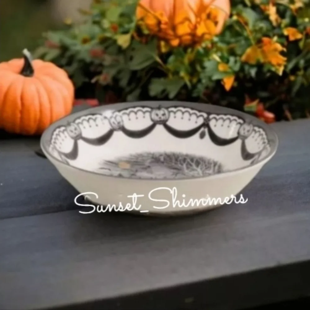 COVEN 4pc BOWL Set ROYAL STAFFORD Halloween WITCH Trio 1666 Salad Soup Pasta New